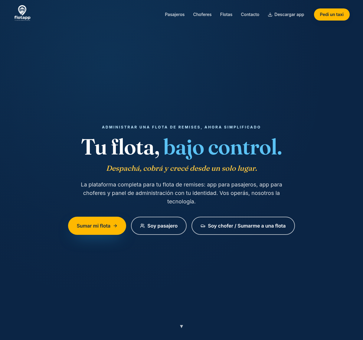 Captura de flotapp — Tu flota, bajo control